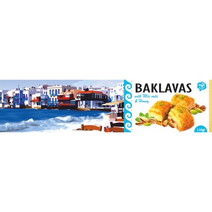 Baklava sa mješavinom orašastih plodova i medom (110g)