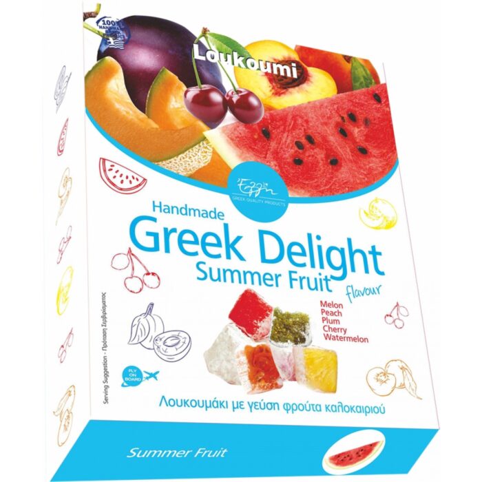 Grčki lokum – Ljetno voće (150g kutija)