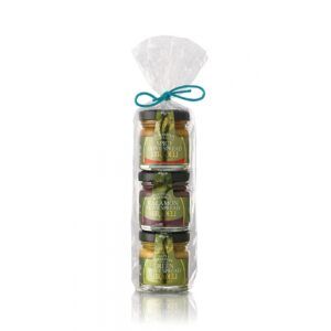 100% PRIRODNI PROIZVOD – Set od 3 mini namaza od maslina (3 x 40g staklene tegle)